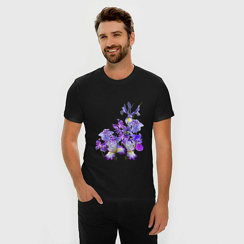 Мужская slim-футболка Ириски Ирисы / Черный – фото 3