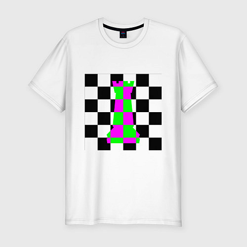 Мужская slim-футболка Ладья / Белый – фото 1