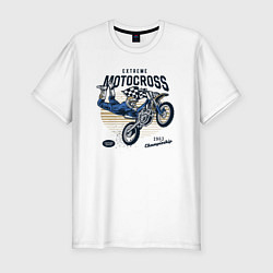 Мужская slim-футболка MOTOCROSS Мотокросс