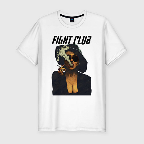Мужская slim-футболка Fight Club - Marla Singer / Белый – фото 1
