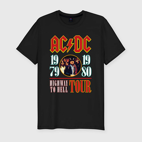 Мужская slim-футболка ACDC HIGHWAY TO HELL TOUR / Черный – фото 1