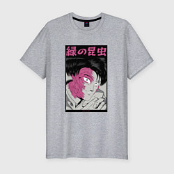 Футболка slim-fit Японский аниме монстр Гуль Japan Anime Ghoul, цвет: меланж