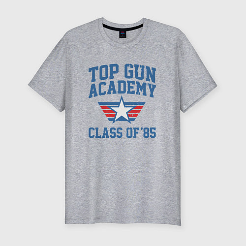 Мужская slim-футболка TOP GUN Academy Class of 85 / Меланж – фото 1