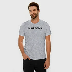 Футболка slim-fit Shinedown лого, цвет: меланж — фото 2