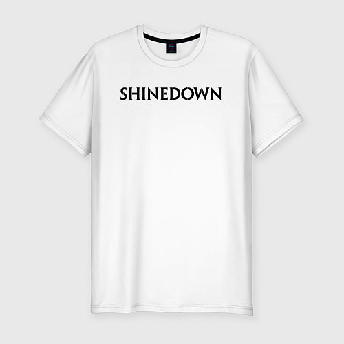 Мужская slim-футболка Shinedown лого / Белый – фото 1