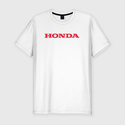 Мужская slim-футболка HONDA ХОНДА LOGO спина