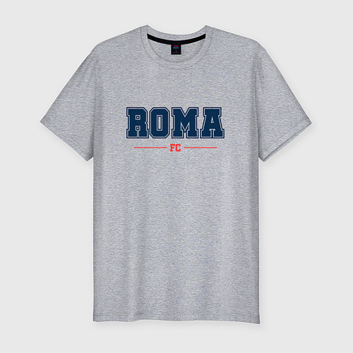 Мужская slim-футболка Roma FC Classic / Меланж – фото 1