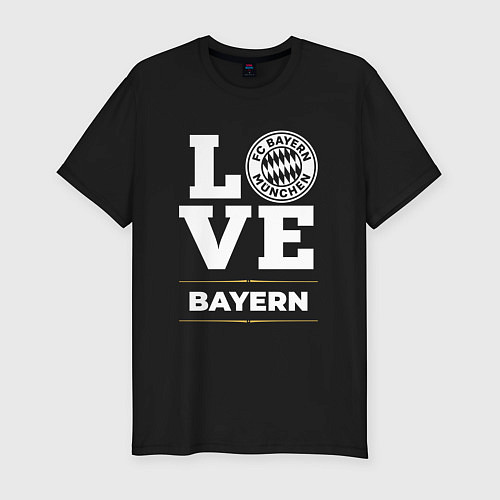 Мужская slim-футболка Bayern Love Classic / Черный – фото 1