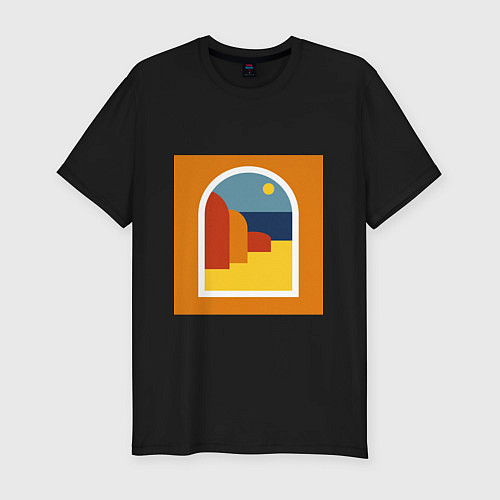 Мужская slim-футболка Summerside / Черный – фото 1