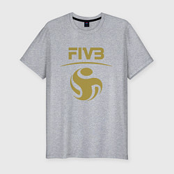 Футболка slim-fit FIVB ВОЛЕЙБОЛ ЛОГО, цвет: меланж