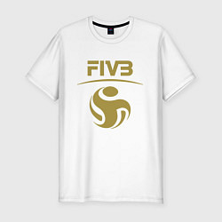 Футболка slim-fit FIVB ВОЛЕЙБОЛ ЛОГО, цвет: белый