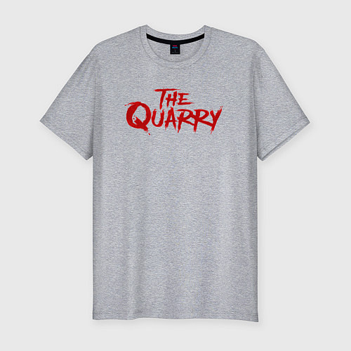 Мужская slim-футболка The Quarry logo / Меланж – фото 1