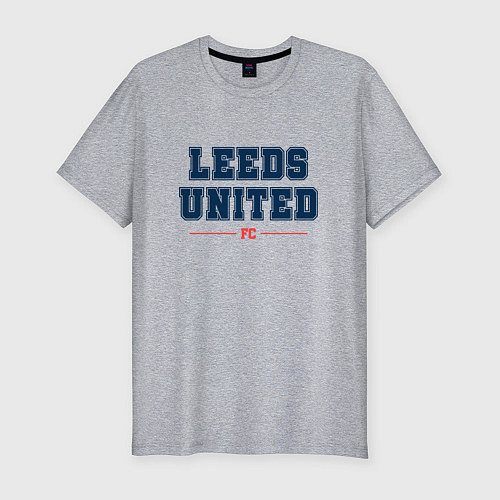 Мужская slim-футболка Leeds United FC Classic / Меланж – фото 1