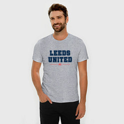 Футболка slim-fit Leeds United FC Classic, цвет: меланж — фото 2