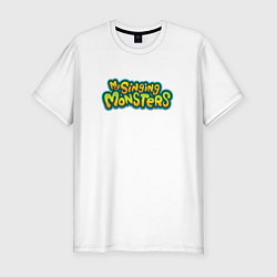 Футболка slim-fit My singing monsters, цвет: белый