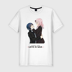 Футболка slim-fit Госпожа Кагуя Love is war, цвет: белый