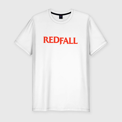 Мужская slim-футболка Redfall logo / Белый – фото 1