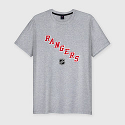 Футболка slim-fit New York Rangers NHL, цвет: меланж