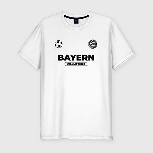 Мужская slim-футболка Bayern Униформа Чемпионов / Белый – фото 1