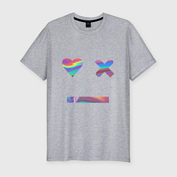 Футболка slim-fit Holographic Love Deathe Robots, цвет: меланж