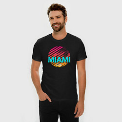 Футболка slim-fit Майами Флорида, цвет: черный — фото 2