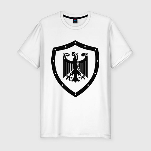 Мужская slim-футболка Гербовый орел / Белый – фото 1