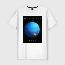 Футболка slim-fit Blue Giant Голубой Гигант Space collections, цвет: белый