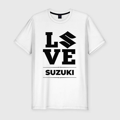 Мужская slim-футболка Suzuki Love Classic / Белый – фото 1