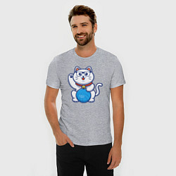 Футболка slim-fit Hello Cat, цвет: меланж — фото 2