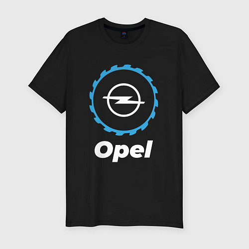 Мужская slim-футболка Opel в стиле Top Gear / Черный – фото 1