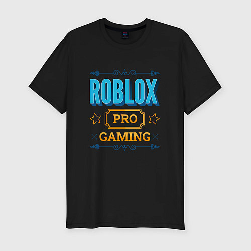 Мужская slim-футболка Игра Roblox PRO Gaming / Черный – фото 1