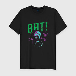 Мужская slim-футболка BAT хэллоуин