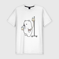 Футболка slim-fit Boba bear, цвет: белый