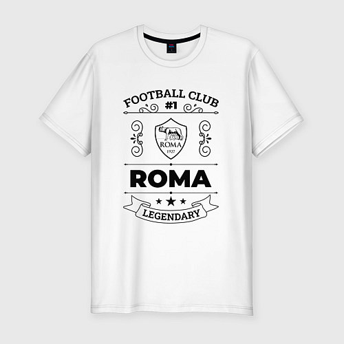 Мужская slim-футболка Roma: Football Club Number 1 Legendary / Белый – фото 1