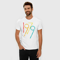 Футболка slim-fit Огромное число 1979, цвет: белый — фото 2