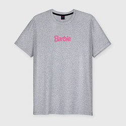 Футболка slim-fit Barbie mini logo, цвет: меланж