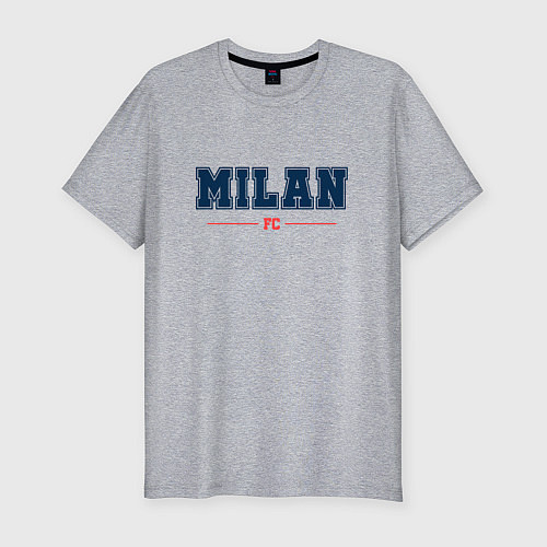 Мужская slim-футболка Milan FC Classic / Меланж – фото 1