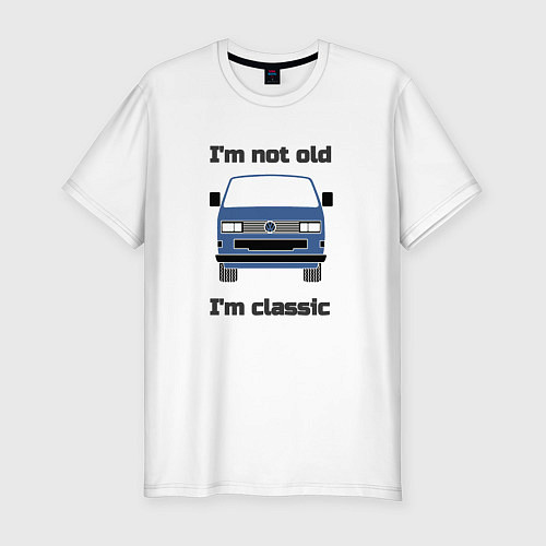 Мужская slim-футболка Volkswagen Im not old Im classic / Белый – фото 1