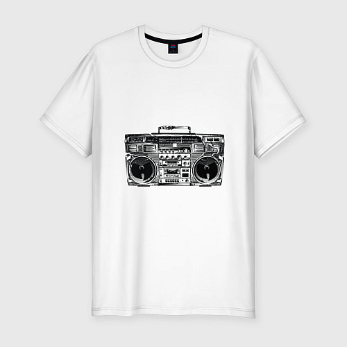 Мужская slim-футболка Wu-Tang Boombox / Белый – фото 1