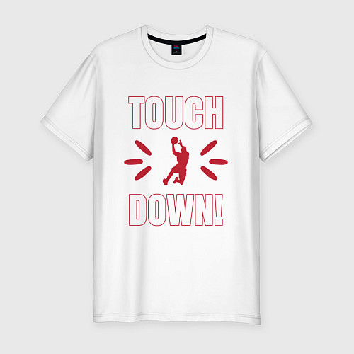 Мужская slim-футболка Тачдаун Touchdown / Белый – фото 1