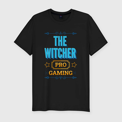 Мужская slim-футболка Игра The Witcher PRO Gaming / Черный – фото 1