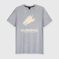 Мужская slim-футболка Саламандры лого винтаж