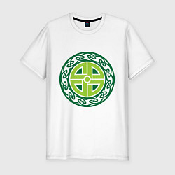 Мужская slim-футболка Кельтский щит (руна)