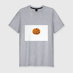 Мужская slim-футболка Тыква-голова всадника, Джека, PixelArt