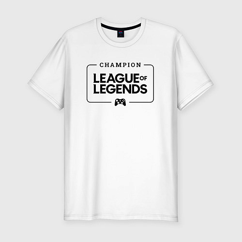 Мужская slim-футболка League of Legends Gaming Champion: рамка с лого и / Белый – фото 1