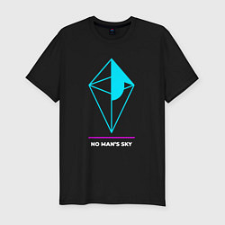 Футболка slim-fit Символ No Mans Sky в неоновых цветах, цвет: черный