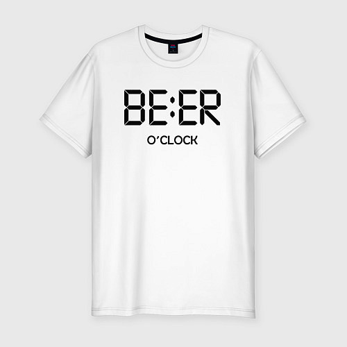 Мужская slim-футболка Beer oclock / Белый – фото 1