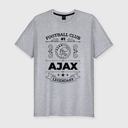 Мужская slim-футболка Ajax: Football Club Number 1 Legendary