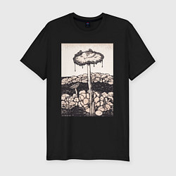 Футболка slim-fit Dripping Mushroom, цвет: черный