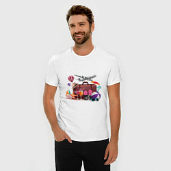 Футболка slim-fit FLYING TO THE SEA, цвет: белый — фото 2